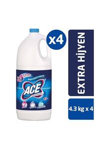 ACE Klasik Çamaşır Suyu Extra Hijyen 17,2kg (4,3 Kg X 4)