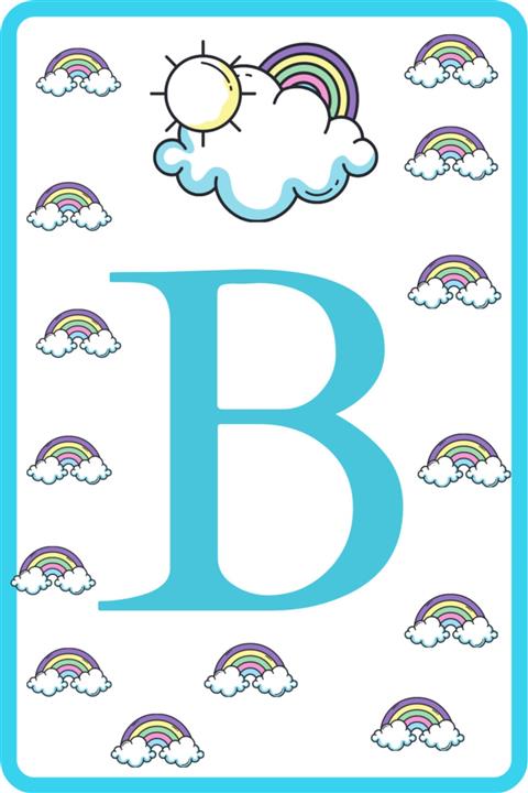 Özkarataş Parti Süs Gökkuşağı 5 Temalı Isim Kartı Banner Flama