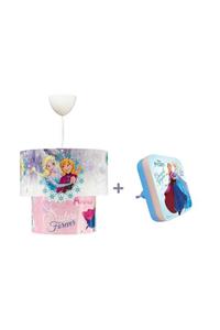 HOMİNG Disney Lisanslı Frozen Elsa Karlar Ülkesi 3d Sihirli Sarkıt Ve Mini Gece Lambası