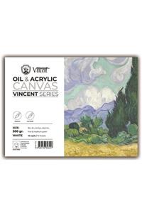 Vincent Vıncent Oıl Acrylıc Canvas Whıte 300gr 18cmx24cm 10 Sayfa Yağlı Ve Akrilik Boya Defteri