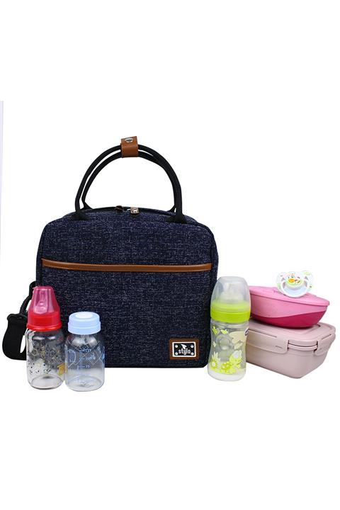 Stylo Unisex Lacivert Food Bag Mama Ve Çok Amaçlı Yemek Taşıma Termos Bebek Bakım Çantası