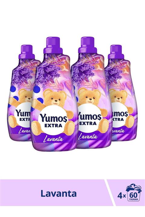 Yumoş Extra Lavanta Konsantre Çamaşır Yumuşatıcı 1440 ml 60 Yıkama X 4 Adet