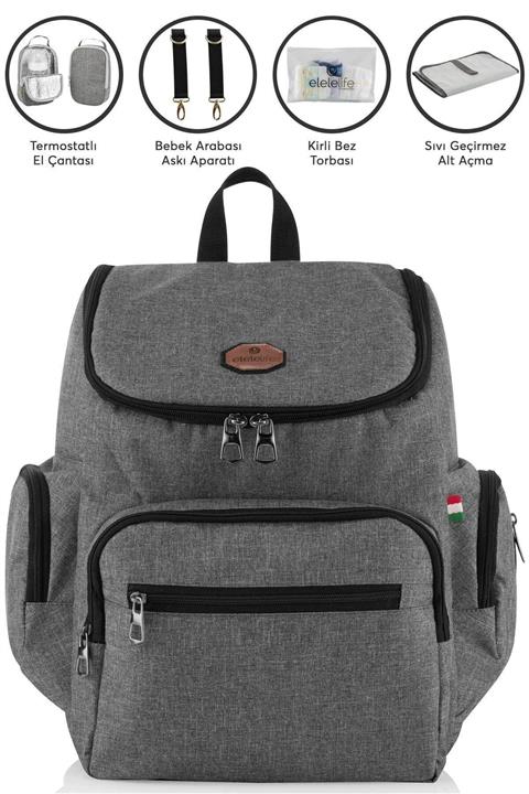 Elele Flora Anne Bebek Bakım Çantası Gri