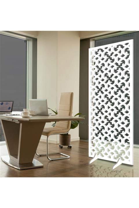 Liar Dekor Liar Ahşap Seperatör (PARAVAN) - Ksp-54 - (10 MM) - (60 CM X 160 CM) - (BEYAZ)