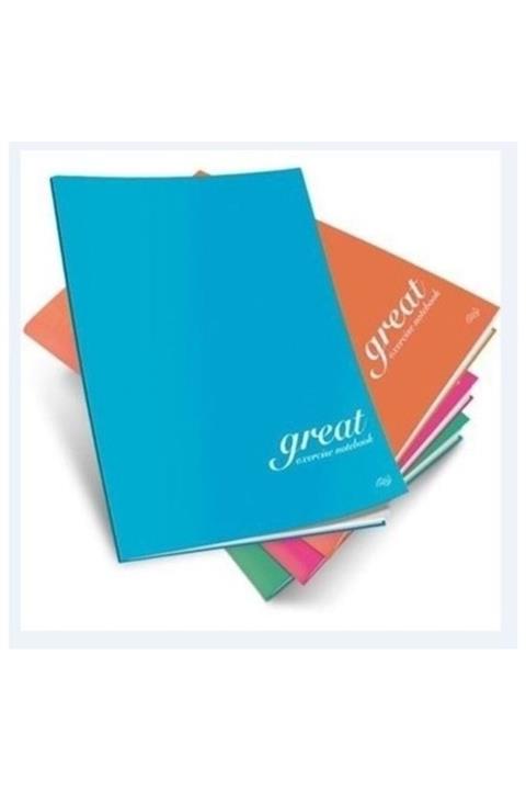 Great A4 40 Yaprak Kareli Plastik Kapak Harita Metod Defter