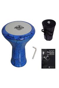 Tekin müzik Mavi Desenli Mısır Darbuka Set Metod + Alyan + Kılıf