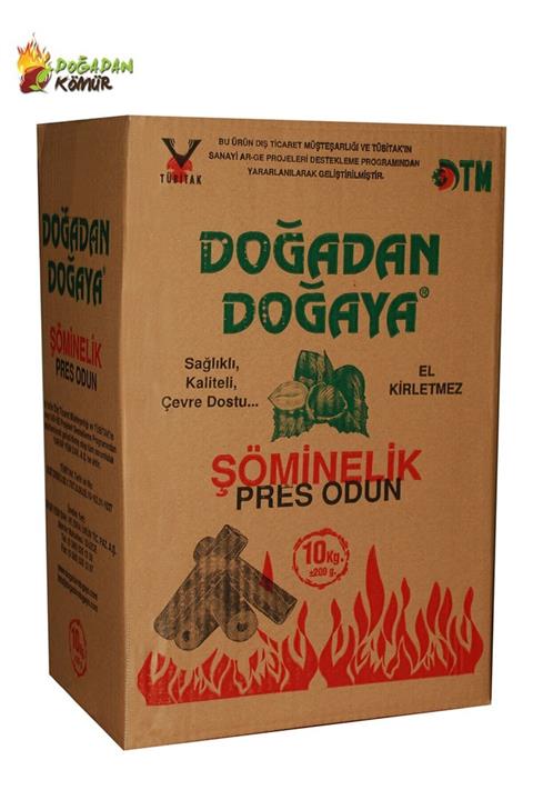 KartalGrup Briket Şömine Odunu 10kg Fındık Kabuğundan Preslenmiş %100 Şömine Odunu