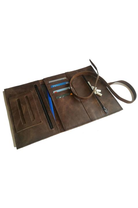 English Leather Tütün Kesesi Cüzdan Tütün Çantası Kartlıklı %100 Gerçek Deri