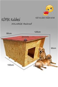 Kedi Kulübesi Köpek Kulübesi Redroof Xxl Dev - Kedi Evi - Su Geçirmez - Osb - Ahşap Kulübe - Kulübe