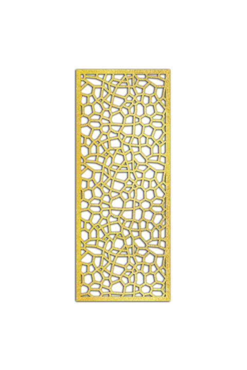 Liar Dekor Liar Ahşap Seperatör (Paravan) - KSP-30 - (18 mm) - (69 cm x 139 cm) - (Gold)