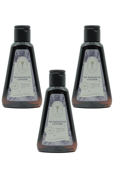 Gallipoli Lavender Lavanta Yağlı Doğal Bitkisel Masaj Yağı 150 ml Aromaterapi Masaj Yağı 3 Adet