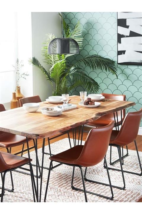 Flaş Group Ahşap Yemek Masası Ahşap Tek Parça Mutfak Masası Masif Yemek Ve Mutfak Masası