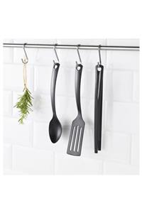 IKEA 3 Parça Mutfak Kepçe-spatula-maşa Seti, Siyah Renk Meridyendukkan Asılabilir ,pratik Ürünler