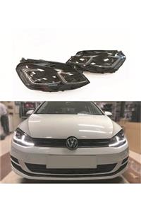 HYM TUNİNG Volkswagen Golf7 Led Far J Far 2012-2018 Arası Uyumlu Oem Ürün Golf 7 7.5 Görünüm Led Far