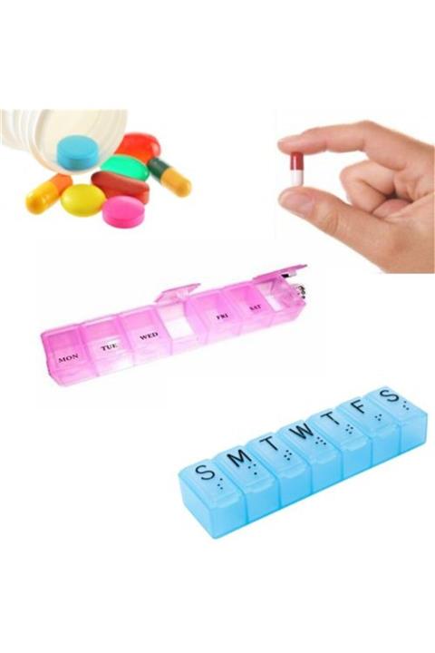 DEVREYON Kapaklı Haftalık İlaç Kutusu