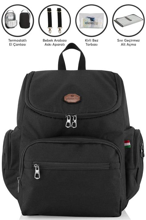 Elele Flora Anne Bebek Bakım Çantası Siyah