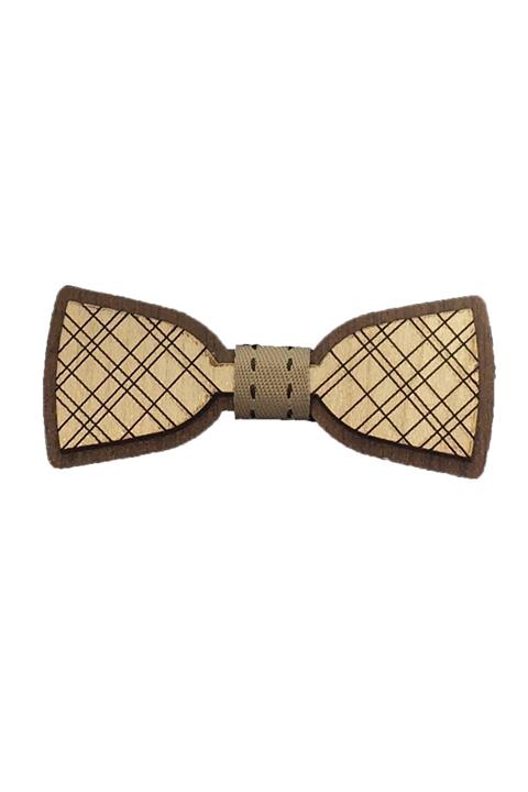 NEKİBUKİ Ahşap Kareli Papyon