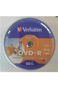 Verbatim Dvd-r 50li Printable Datalife 4,7gb 16x 120min (069725-02)