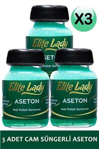 ELİT LADY Tırnak Sertleştici Aseton 3 Adet Üzüm Kokulu Süngerli Aseton 75 Ml Oje Çıkarıcı