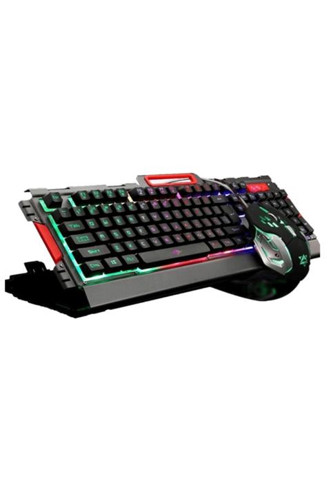 3MB Kablolu Işıklı Oyuncu Klavye Mouse Seti
