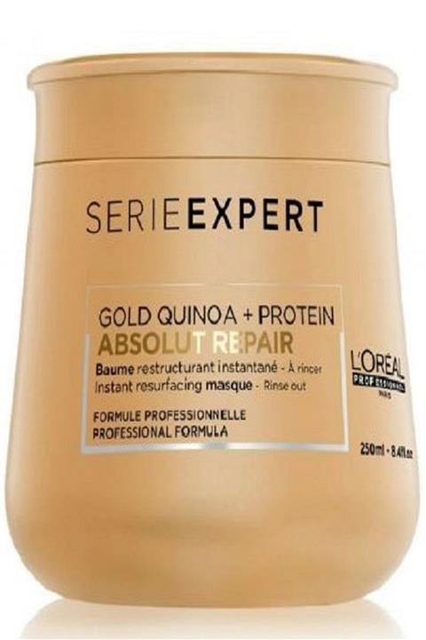 L'oreal Professionnel Yıpranmış Saçlar için Onarıcı Maske 250 ml - Absolut Repair Gold Quinoa+Protein Masque 3474636481774