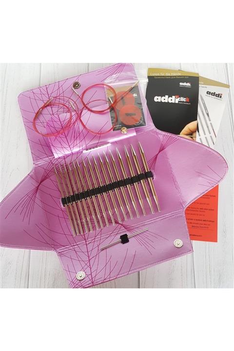 BALIM ÖRGÜ EVİ Addi Click Lace Değiştirilebilir Uzun Misinalı Şiş Seti -760-2 Uzun Şiş Sivri Uçlar