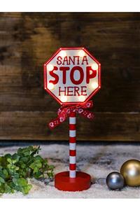 MAGICLEDCORNER Santa Stop Here Led Işıklı Yılbaşı Dekoru