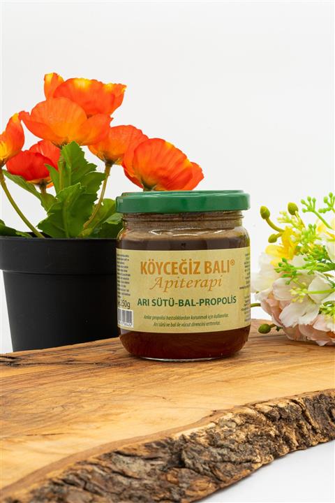 Köyceğiz Balı Arı Sütü Bal Propolis Karışımı 250 g Cam Kavanoz 3'ü 1 Yerde