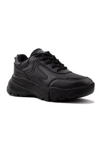 NAVYSIDE Kadın Siyah Sneaker Yüksek Tabanlı-5 Cm Spor Ayakkabı