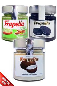 Frapella Hindistan Cevizi Kreması, Antep Fıstık Kreması, Kakaolu Bisküvi Kreması 3 Adet X 220 Gr.