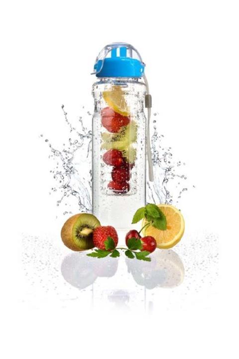 BSD GİFTED Detox 750ml Polikarbon Matara Detoks Su Şişesi Kokusuz Mavi