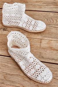 Bambi Beyaz Kadın Espadril K01534140013