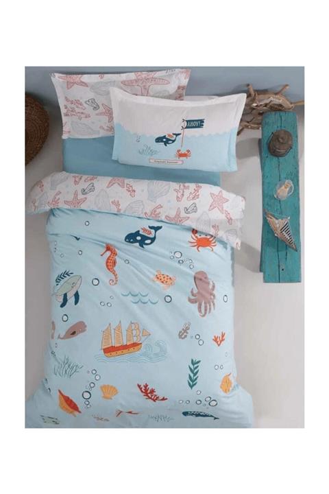 Soley Ocean Mavi Ranforce Genç Dört Mevsim Set