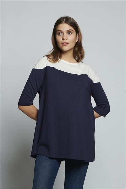 LYN MAMA Kadın Lacivert Hamile Bluz