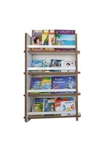 Labarna Doğanızı Aydınlatır! Montessori Çocuk Odası 4 Raflı Kitaplık Mdf Lbn-r006