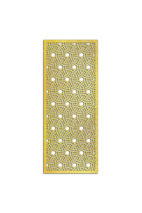 Liar Dekor Liar Ahşap Seperatör (Paravan) - KSP-89 - (10 mm) - (85 cm x 210 cm) - (Gold)