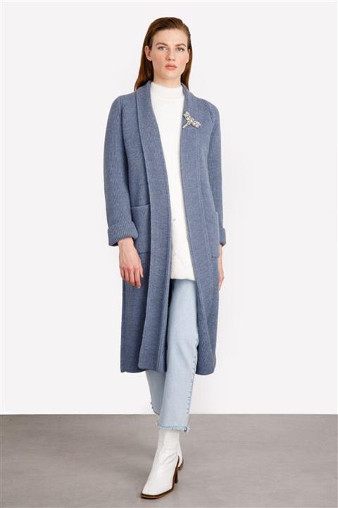 Ghisa Triko Hırka Indigo