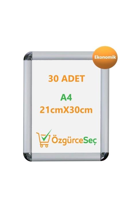 ÖzgürceSeç A4 Açılır Kapanır Rondo Çerçeve 21cm X 30cm (30 Adet)