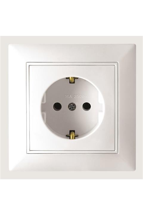 TEKNİK İŞ Çınar Beyaz Topraklı Priz