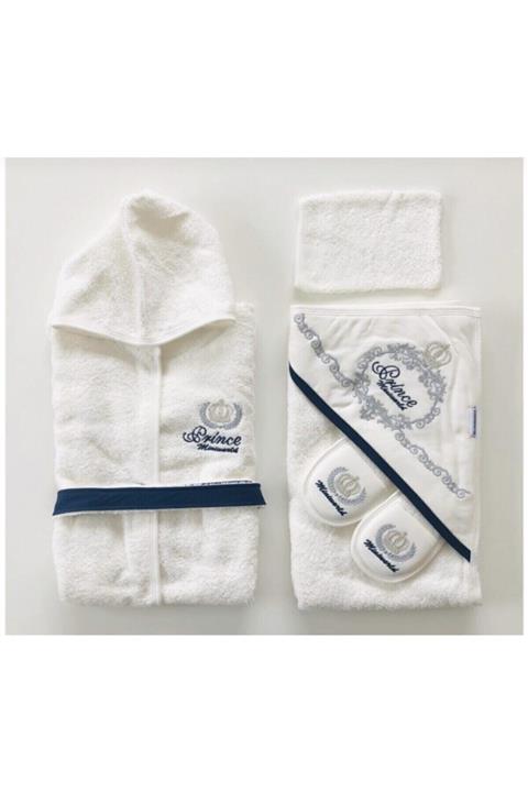 Miniworld Prince Bebek Havlu Ve Bornoz Seti