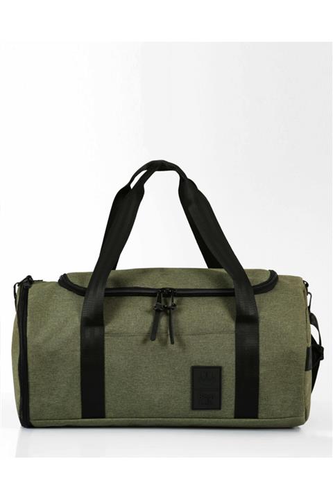 Bagslab Unisex Haki Silindir Ayakkabı Gözlü El Ve Omuz Askılı Spor Çantası