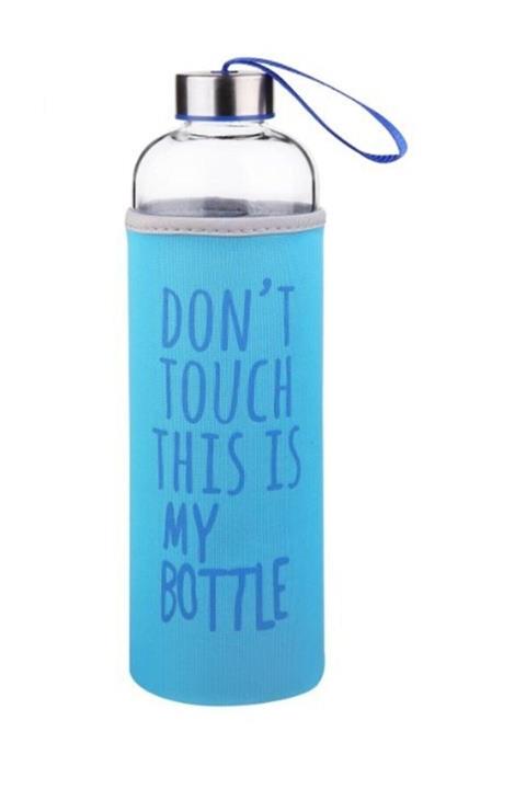 AnkaShop My Bottle Borosilikat Cam Matara 1000 Ml Borcam Su Şişesi 1 Lt Mavi