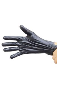 Floraplast Glove L Beden Tpe/pe Poşet Siyah Elastik Eldiven 100 Adet