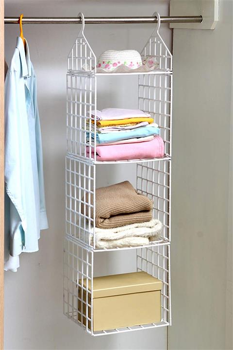 Tedarikcenter Gri Dolap İçi Asılabilir 3 Katlı Raf