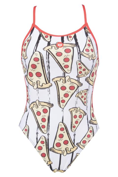 ARENA W Crazy Pizza Lace Back One Piece Kadın Mayosu