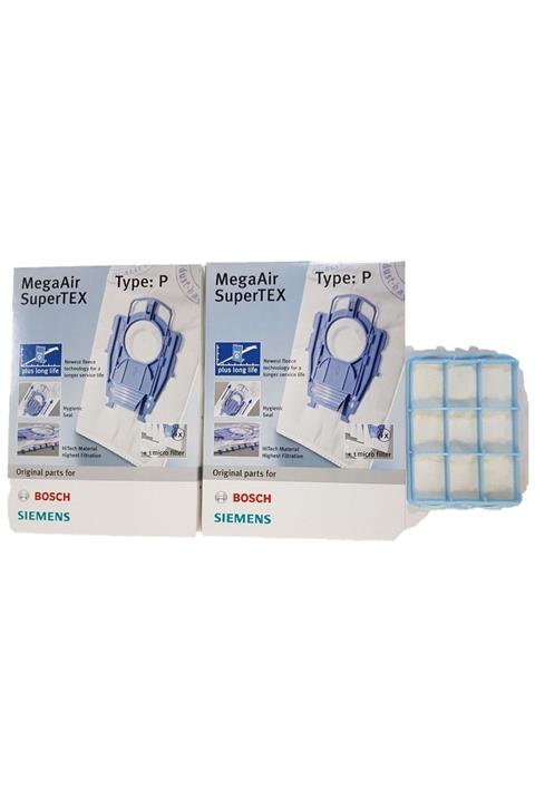 Bosch Siemens Type P Tipi Ergomax Süpürge Toz Torbası 2 Kutu Filitre Hediyeli