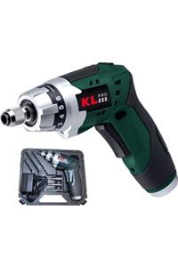 KLPRO Li-ion Şarjlı Tornavida 3.6volt /1,3ah + 45 Parça Vidalama Ucu Klnm3613