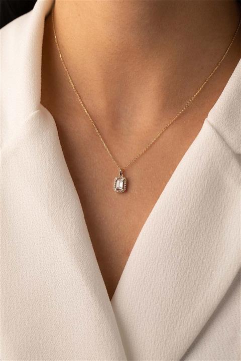 YAVUZ KUYUMCULUK 14 Ayar Altın Baget Kolye