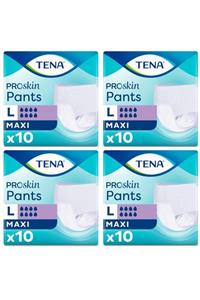 TENA Proskin Pants Maxi Emici Külot, Büyük Boy (l), 8 Damla, 10’lu 4 Paket