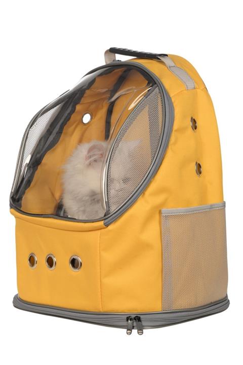 Tropheus çanta Sarı Ufo Kedi Ve Köpek Seyahat Çantası Ön Şeffaf Astronot